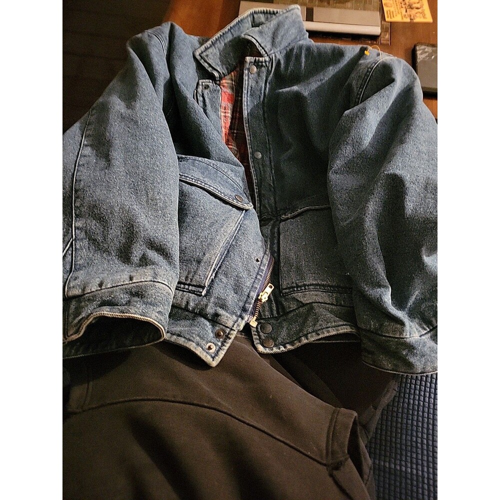 Vintage Jean Lined Flanel Sergio Valente 1x BIG Coat